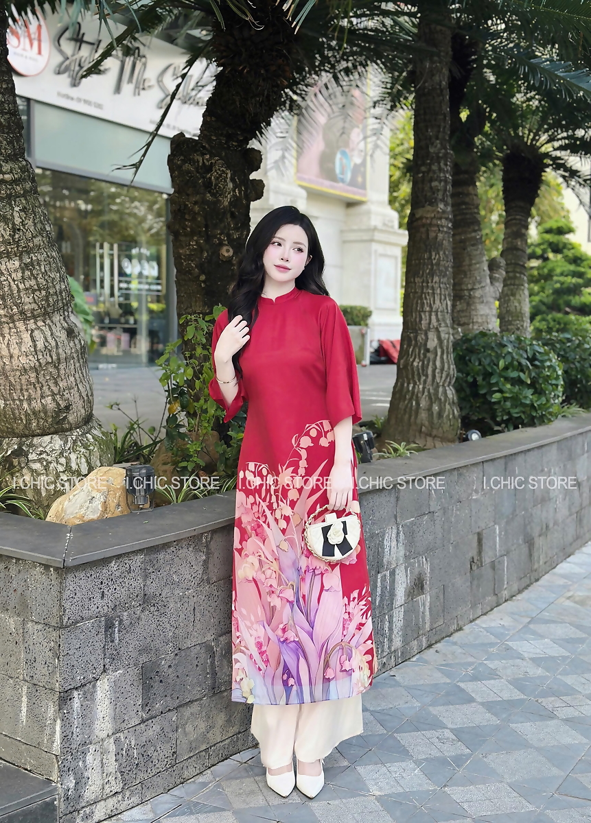 Áo Dài Ngọc Thảo Đỏ